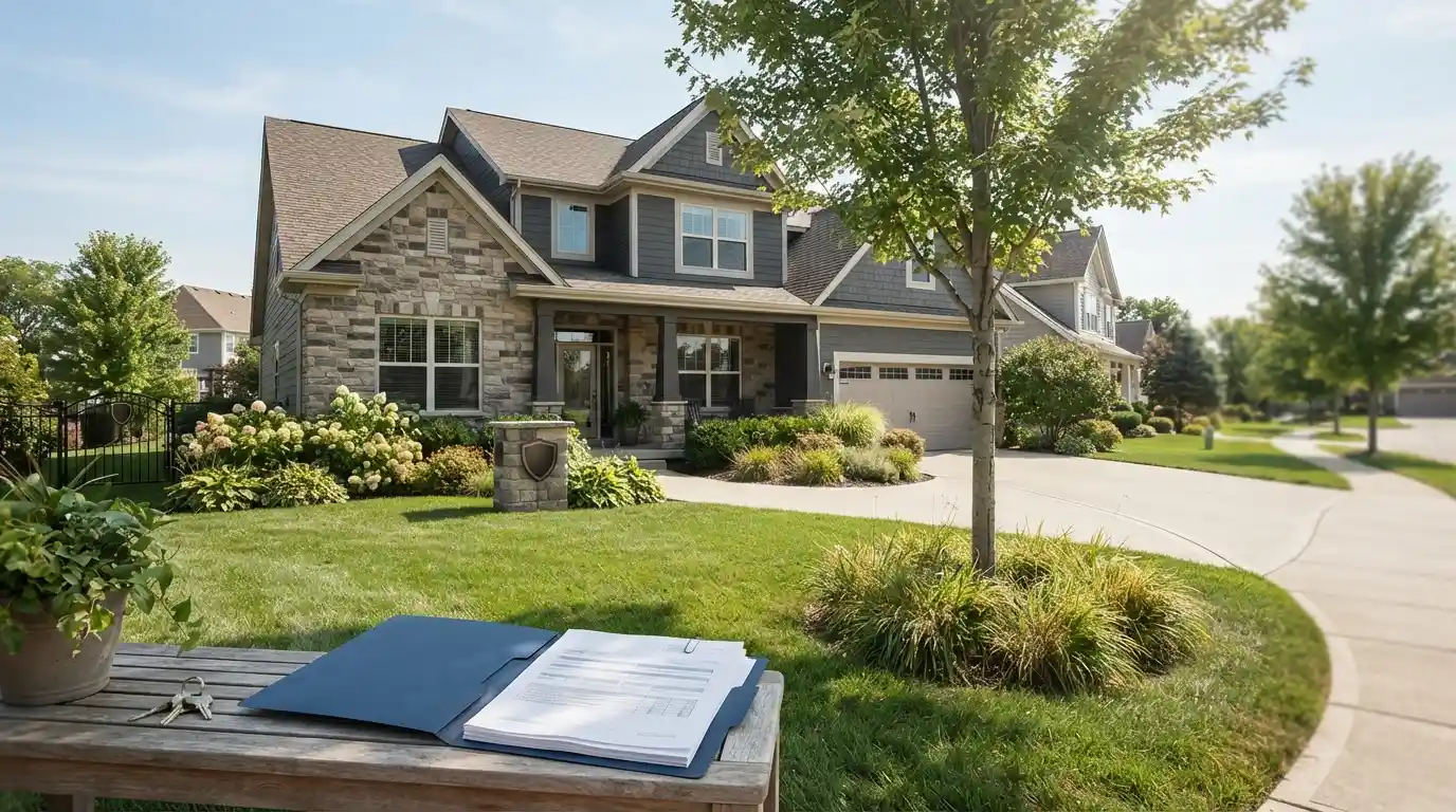 Modern American home representing residential insurance coverage and policy protection