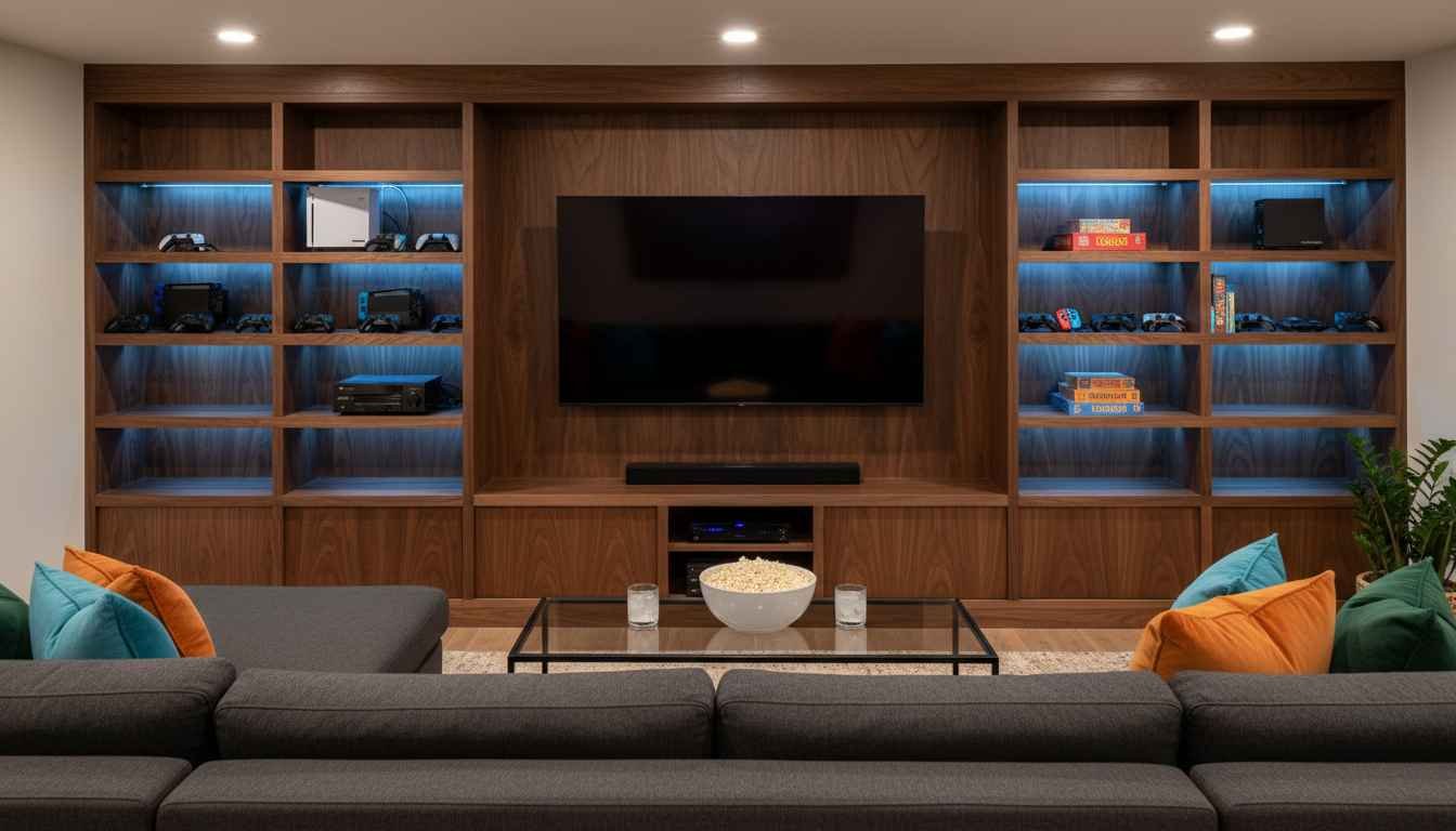basement entertainment center ideas