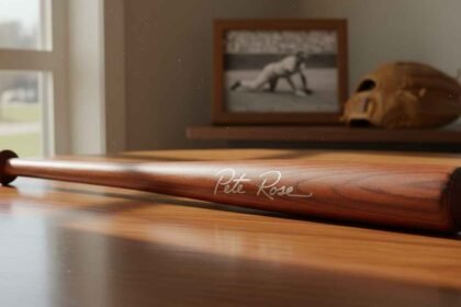 pete rose autographed bat