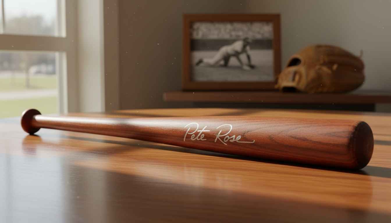 pete rose autographed bat