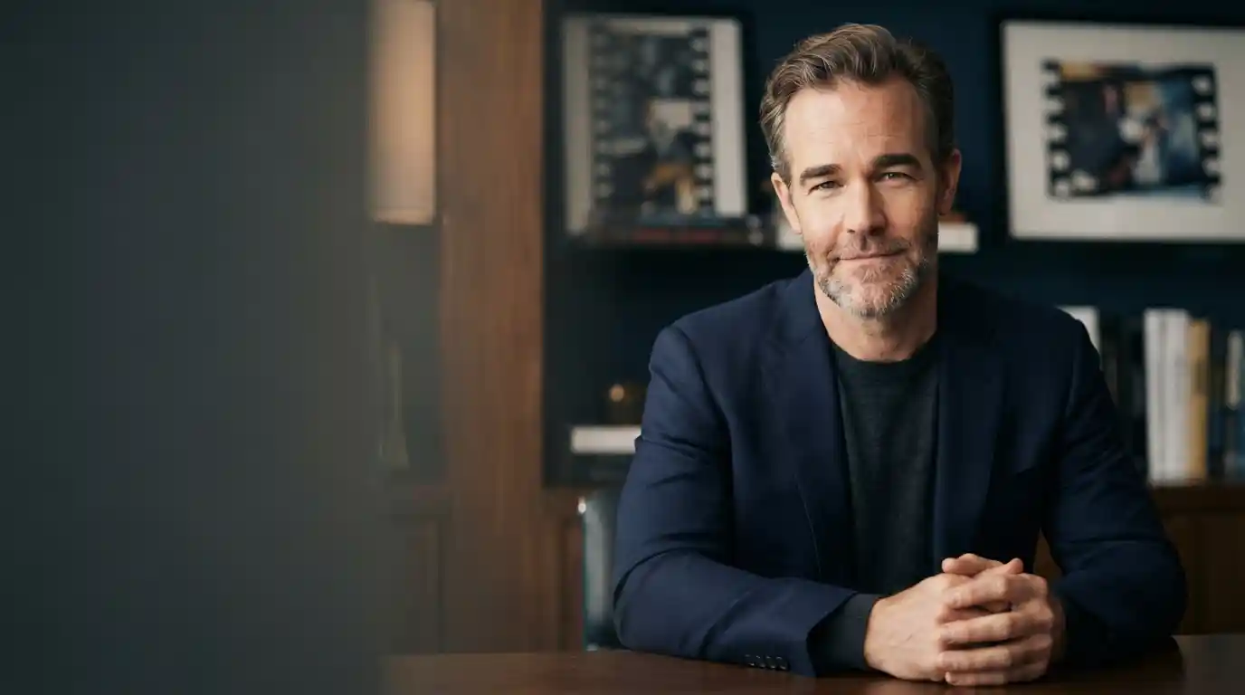 James Van Der Beek at a public entertainment event, reflecting on the actor's television career and cancer awareness legacy.