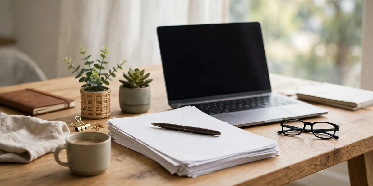 Entrepreneur's desk with unsigned legal paperwork — LLC vs sole proprietorship decision