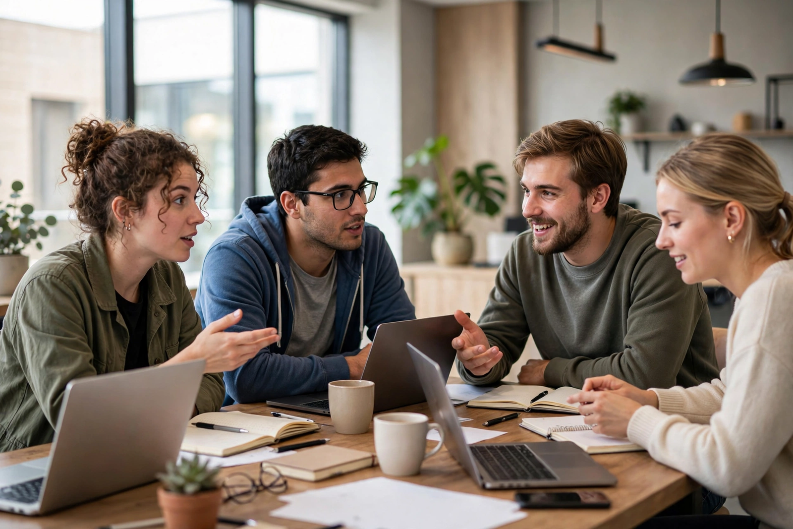 Startup founders brainstorming how to start a business in the USA